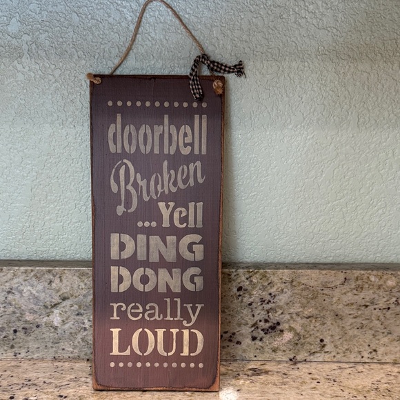 Accents | New Ding Dong Decorative Wall Sign | Poshmark